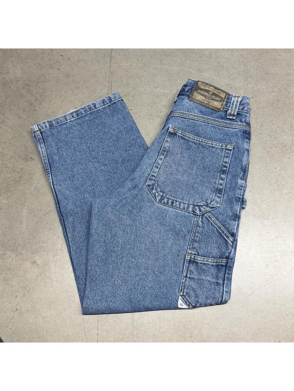 Vintage Anchor Blue Carpenter Jeans Mens 30x30 Blue Baggy Skate Grunge 90s Y2K